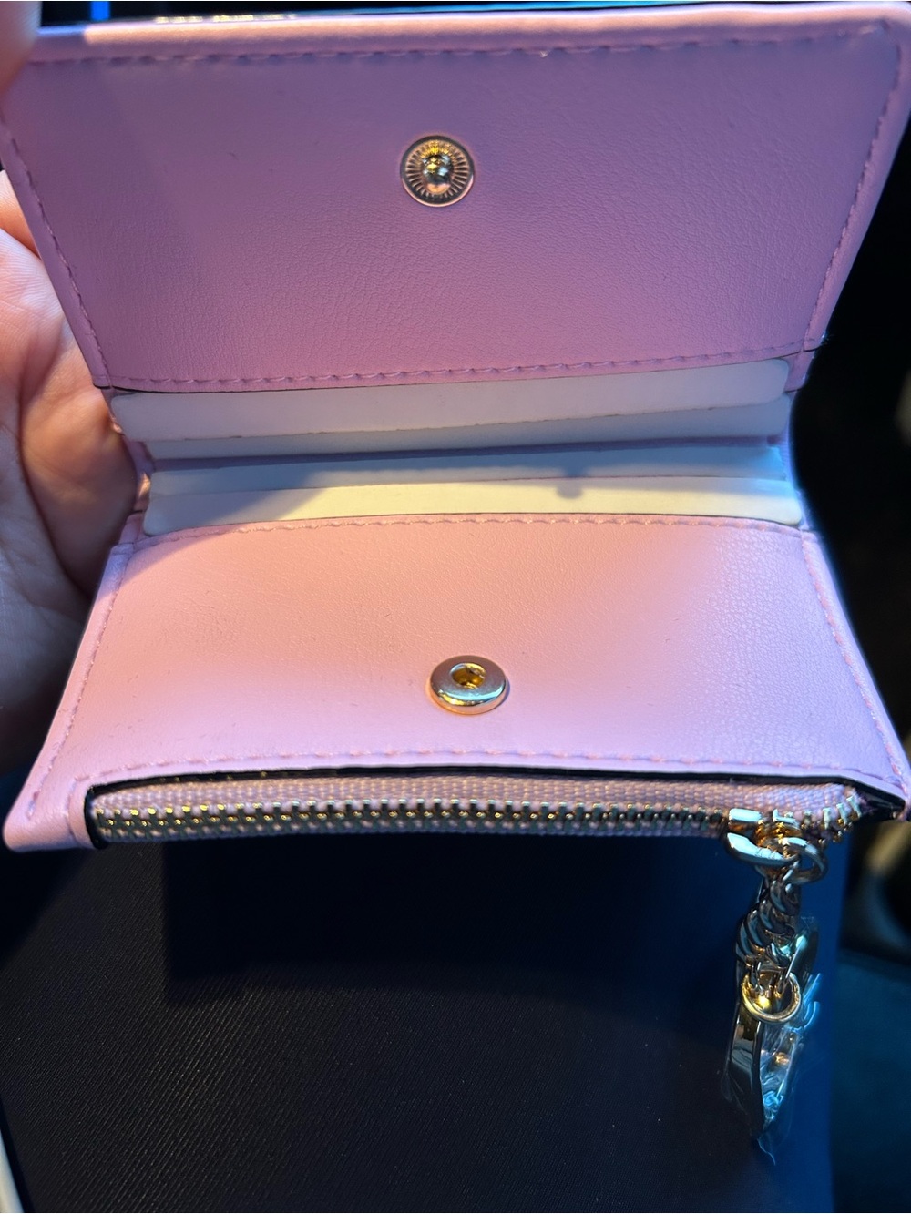 Victoria's Secret Pink Floral Foldover Wallet with Keychain - Picture 3 of 8